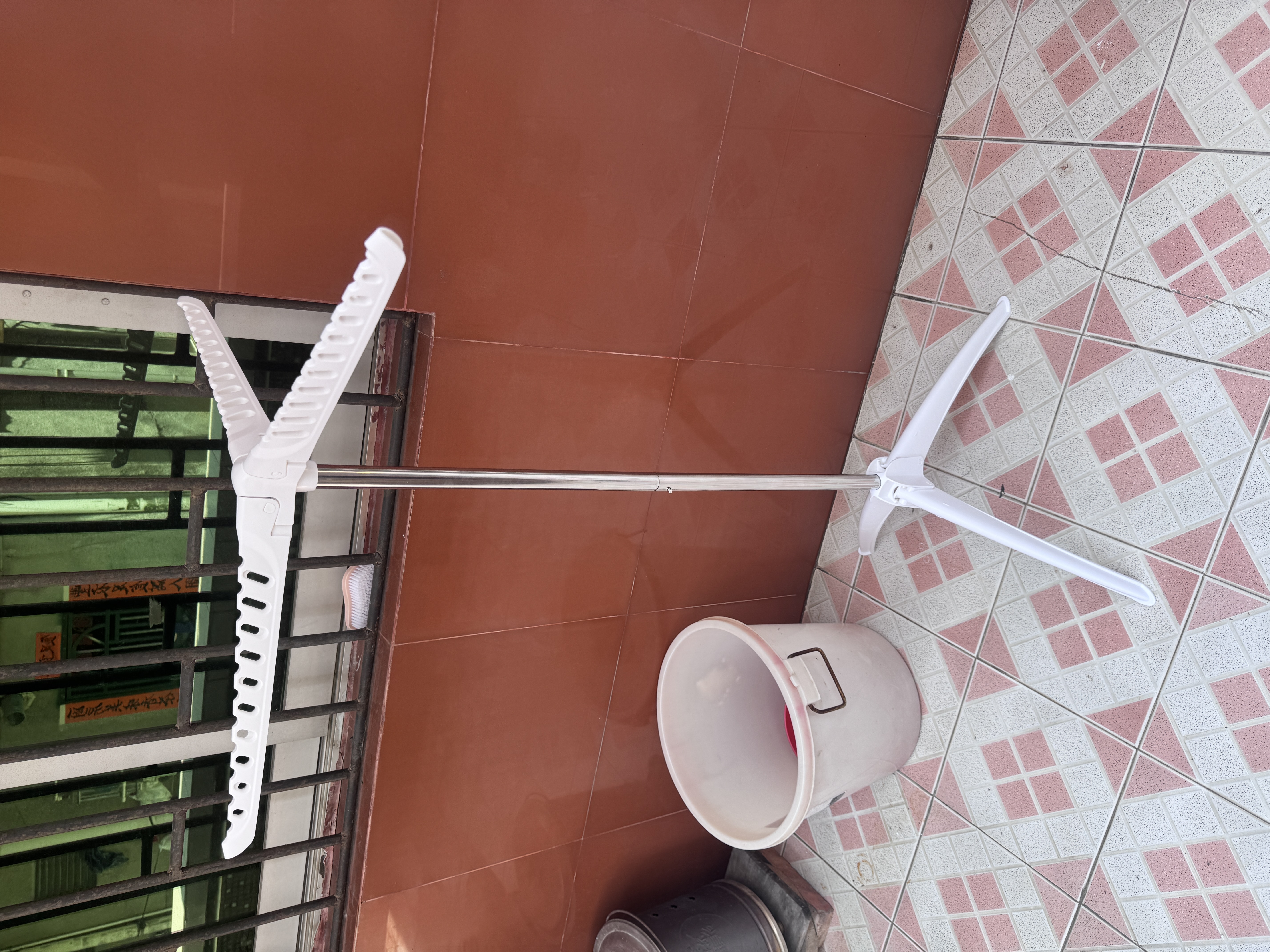 佳立方折叠晾衣架落地立式室内家用小型阳台简易凉晒架挂衣杆不占地晒衣 实拍图