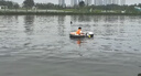 浴佳美皮划艇充气船橡皮艇加厚钓鱼船艇救生艇冲锋舟气垫船成人小船浮台 【前橙款】双人青铜·无线自动闪充 实拍图