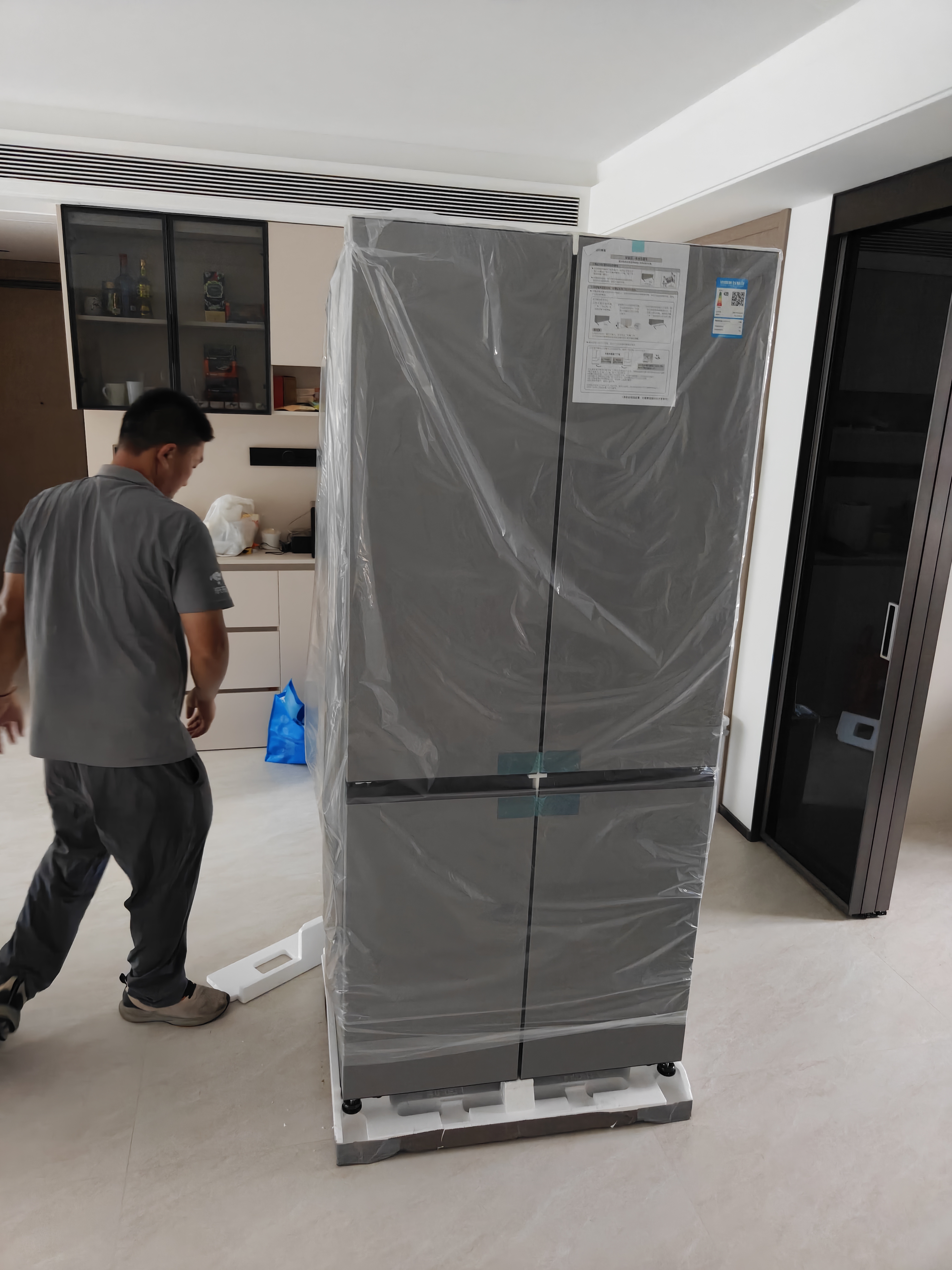 松下（Panasonic）Xtra蔓越莓2.0十字门500L冰箱四开门家用超薄零嵌入自动制冰一级能效NR-XD50C5B-H【国家补贴】 实拍图