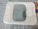 京东物流 家用翻盖装米桶五谷杂粮密封桶防虫防潮食品级密封桶 透明白 12斤 实拍图