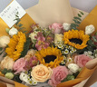 馨仪鲜花速递玫瑰向日葵康乃馨花束送女友生日礼物全国同城配送 向日葵香槟混搭花束 实拍图