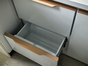 美菱（MeiLing）卧式冰箱对开双门家用商用大容量风冷无霜电脑控温嵌入式橱柜冰箱冷藏冷冻双温节能省电 超薄零嵌 变频风冷无霜 190升 白色 实拍图