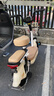 飞鸽电动自行车 E75Plus2026款新国标电动车长续航80KM铅酸电池48V21Ah智能家用电瓶车可上牌漫步白 实拍图