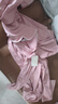 红豆居家睡衣女长袖纯棉春秋季透气翻领开衫女士睡衣家居服夕岚粉170/92A 实拍图
