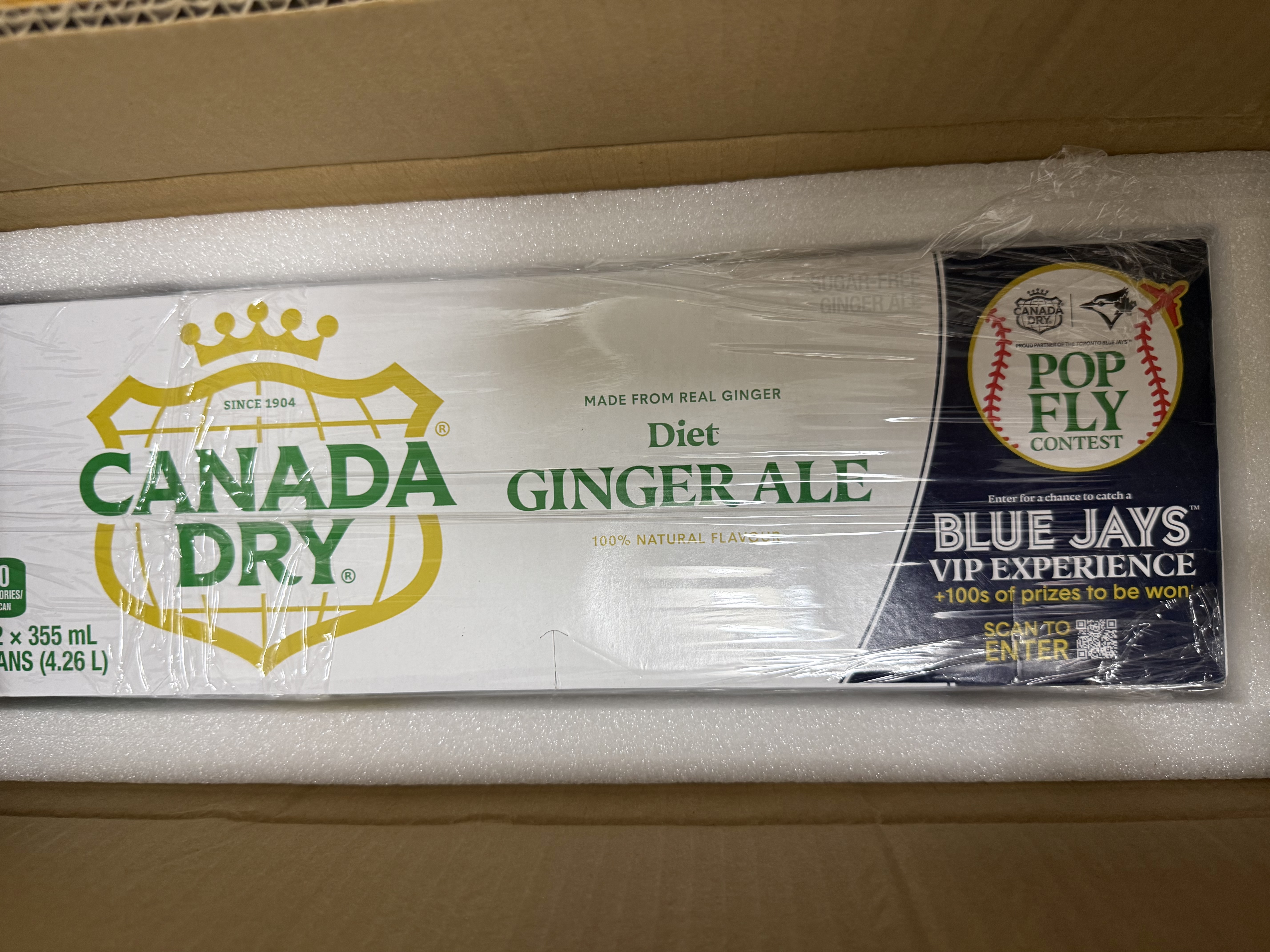 加拿大Canada dry Ginger Ale zero 0糖无糖姜汁干姜生姜水气泡苏打汽水 白色12罐装无糖日期至26年-9月 实拍图