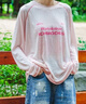 ICH MODE莱赛尔哈苏线长袖T恤物理防晒罩衫女夏季凉感宽松上衣 粉色 M 实拍图