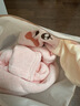 欧孕（OUYUN）婴儿浴巾珊瑚绒吸水速干儿童斗篷浴袍带帽宝宝 拉蒂兔 150*100 实拍图
