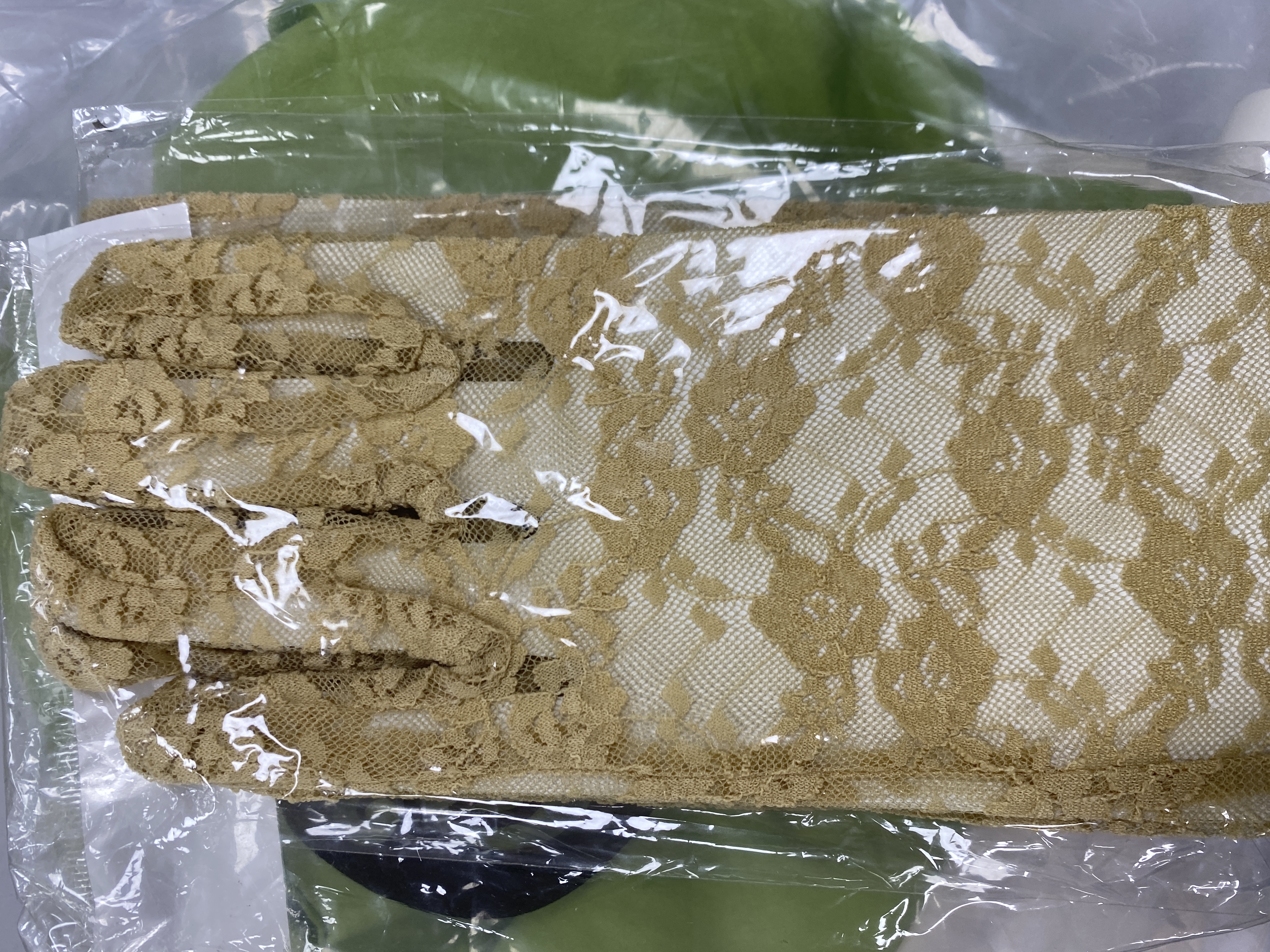 察今女蕾丝短手套夏季出门开车防晒防滑新娘礼仪长款全指手套 中款米黄色 晒单实拍图