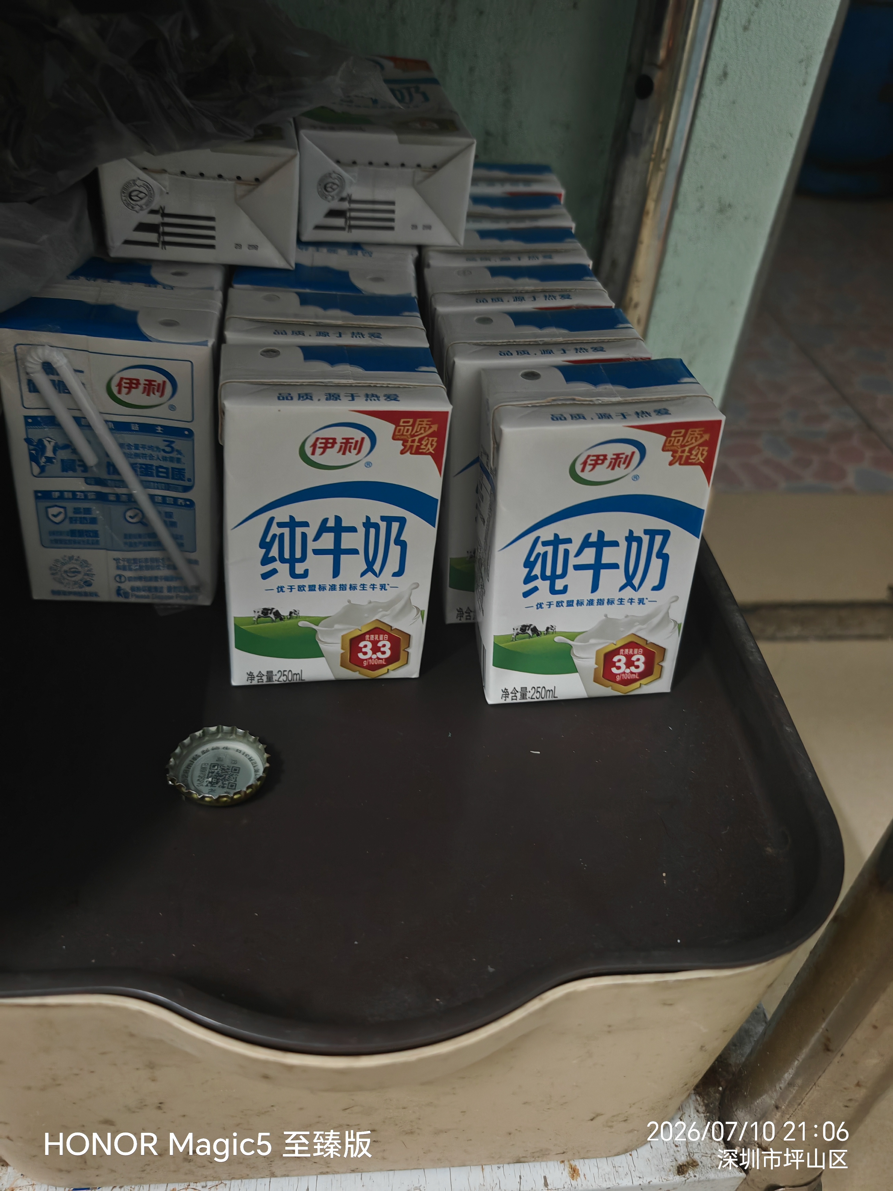伊利【新鲜日期】纯牛奶250ml*21盒整箱 优质乳蛋白早餐奶 礼盒装 实拍图