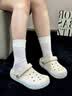 卡骆驰（CROCS）【采销直播】贝雅卡骆班洞洞鞋轻便耐磨一脚蹬休闲鞋|205089 冬日白/彩色-1LI 43 (270mm) 实拍图