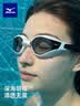 美津浓（MIZUNO）泳镜女专业训练防水防雾高清游泳镜男成人不勒眼游泳装备C230黑白 实拍图