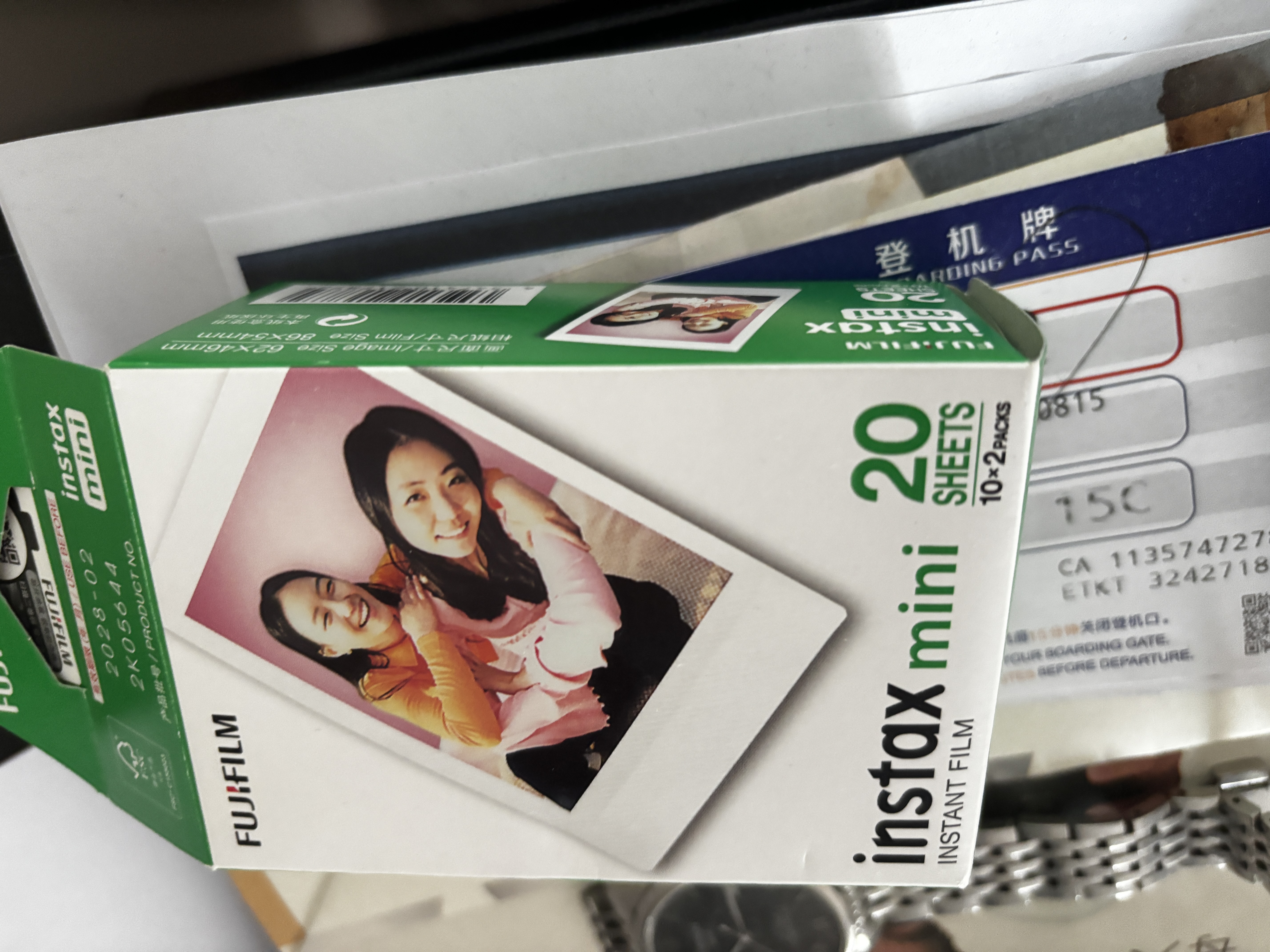 拍立得现货拍立得相纸适用mini7+/7s/8/9/11/12/25/90/link系列通用胶卷 白边相纸20张（单双盒随机） 实拍图