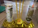 白蜡烛祭祀用品香炉电子防风祭奠灵堂下葬丧事白事上坟祭祖长明灯微烟清明节元宵节正月十五祭祀上坟灯 电子香炉蜡烛一套（插电两用款） 实拍图