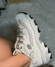 斯凯奇（Skechers）女鞋小白熊女士休闲鞋子厚底增高百搭运动软底老爹鞋女99999863 白色/海军蓝色/WNV 37 实拍图