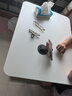 裕邻可移动书桌电脑桌办公桌学生家用卧室桌子升降工作台床边桌YLZ22 80*60cm白色-(手摇升降+万向轮) 实拍图