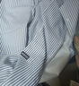 鲁宾克 条纹衬衫男长袖春秋新款外套潮牌衬衣韩版小清新青年学生上衣 蓝色 2XL 实拍图