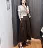 优衣库棉质裙裤女装男装合作款/阔感裙裤483042 31 米色 M 实拍图