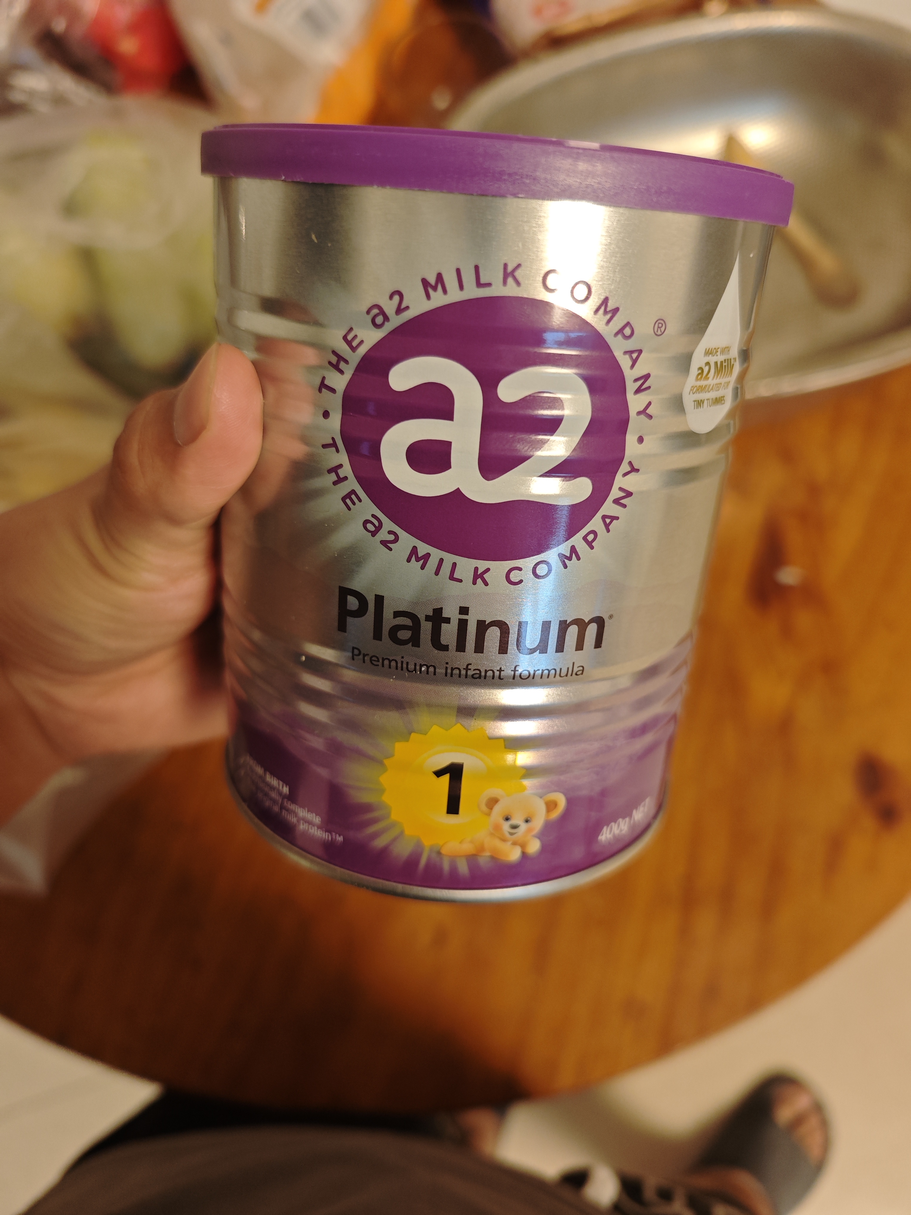 a2奶粉紫白金澳版婴儿配方奶粉1段400g小罐试用装 【批批严检】 实拍图