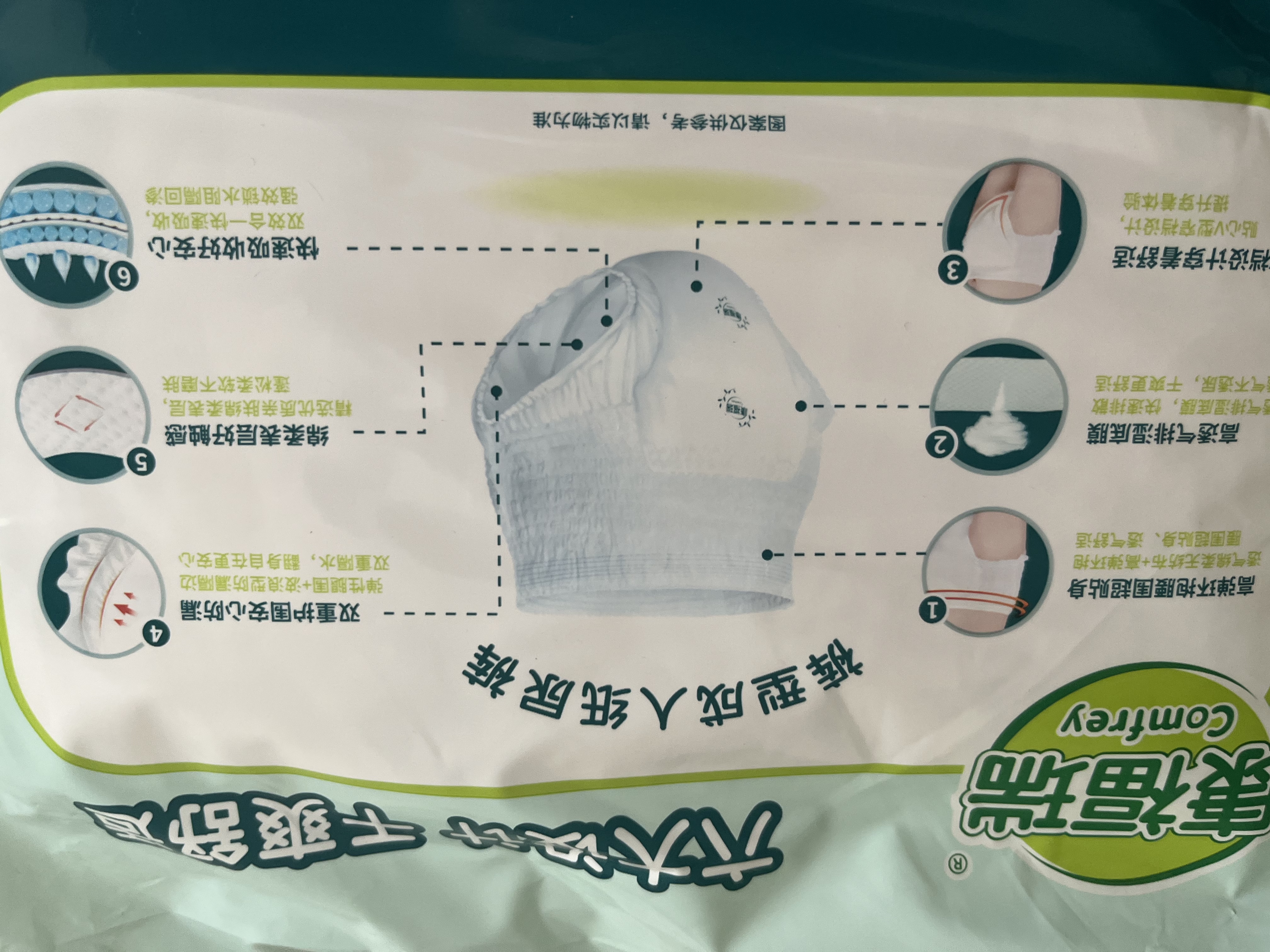 康福瑞成人拉拉裤XL12片(臀围:110cm以上)老年人尿不湿男女内裤型纸尿裤 实拍图