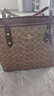 蔻驰（COACH）奥莱女士女包经典标志CITY拉链托特包单肩手提包礼物city30 IM/棕黄色/棕色（新版） 实拍图