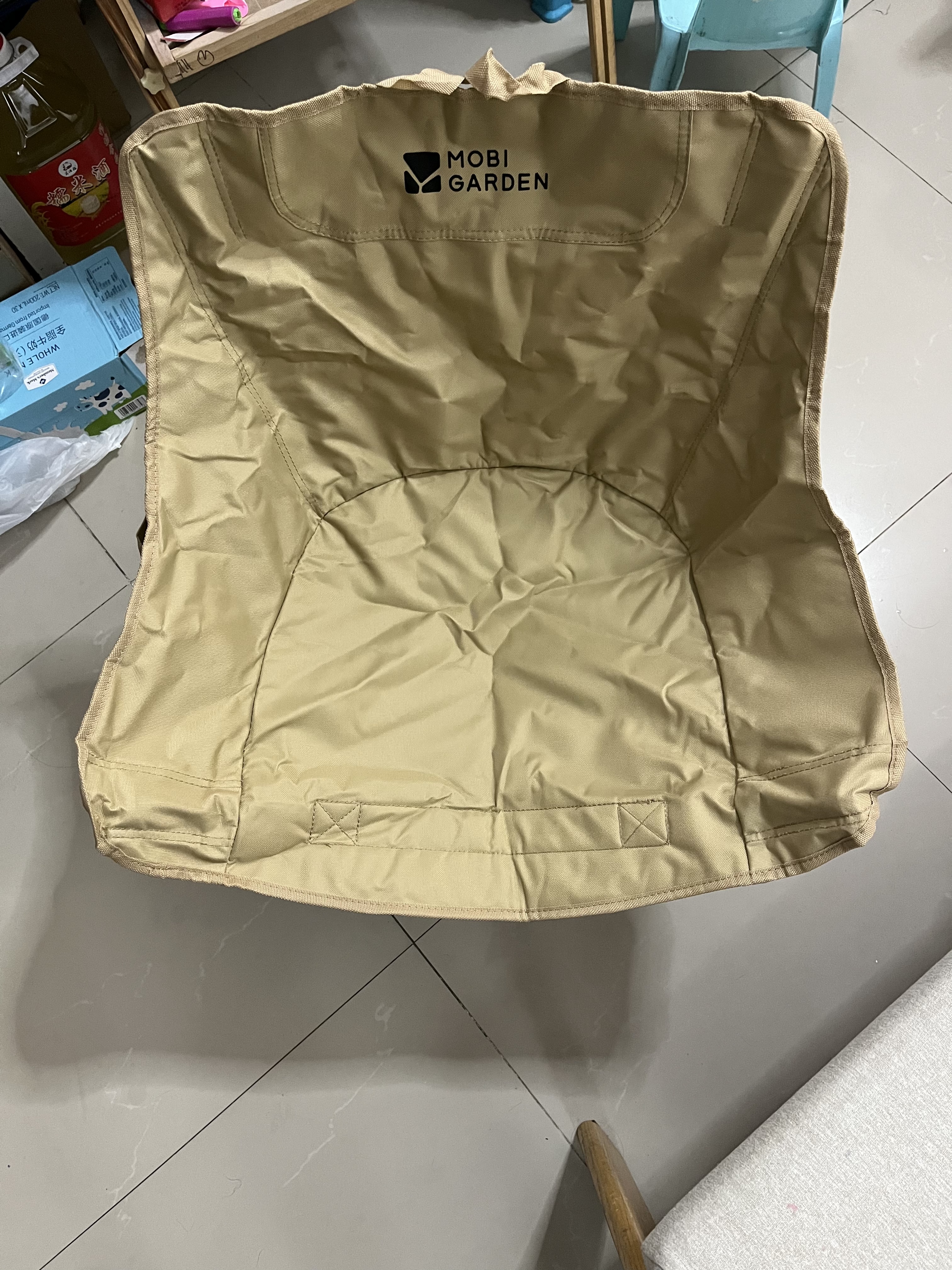牧高笛（MOBIGARDEN）京享折叠桌椅套装 户外露营野餐烧烤一桌四椅 NX25665020 和风沙 实拍图