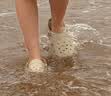 卡骆驰（CROCS）新款厚底云朵洞洞鞋送女友礼物206750 骨白色   34-35 实拍图