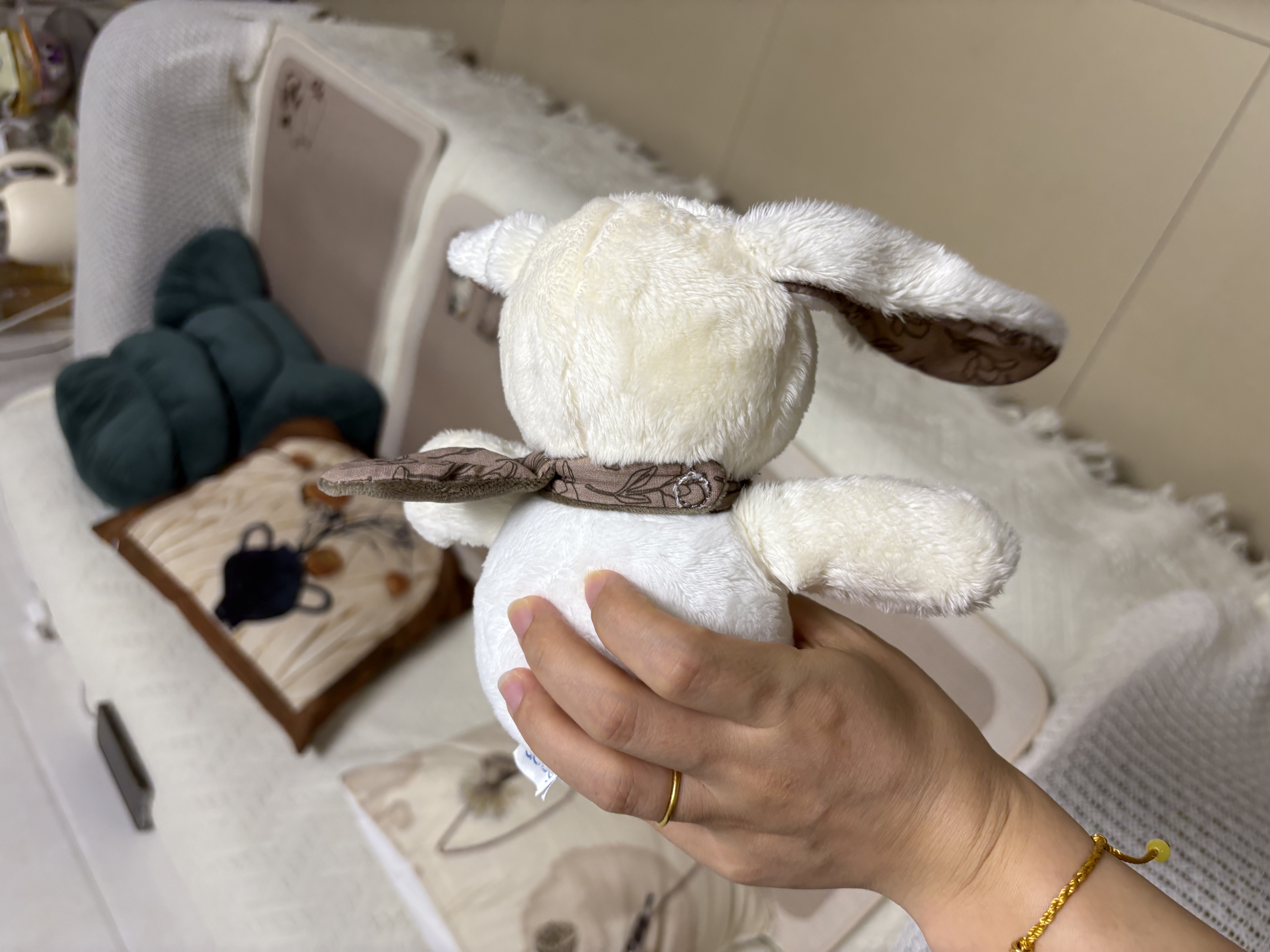 澳贝（auby）婴幼儿毛绒玩具兔子花伴玩偶毛绒手偶安抚哄睡陪伴宝宝新生儿礼物 实拍图