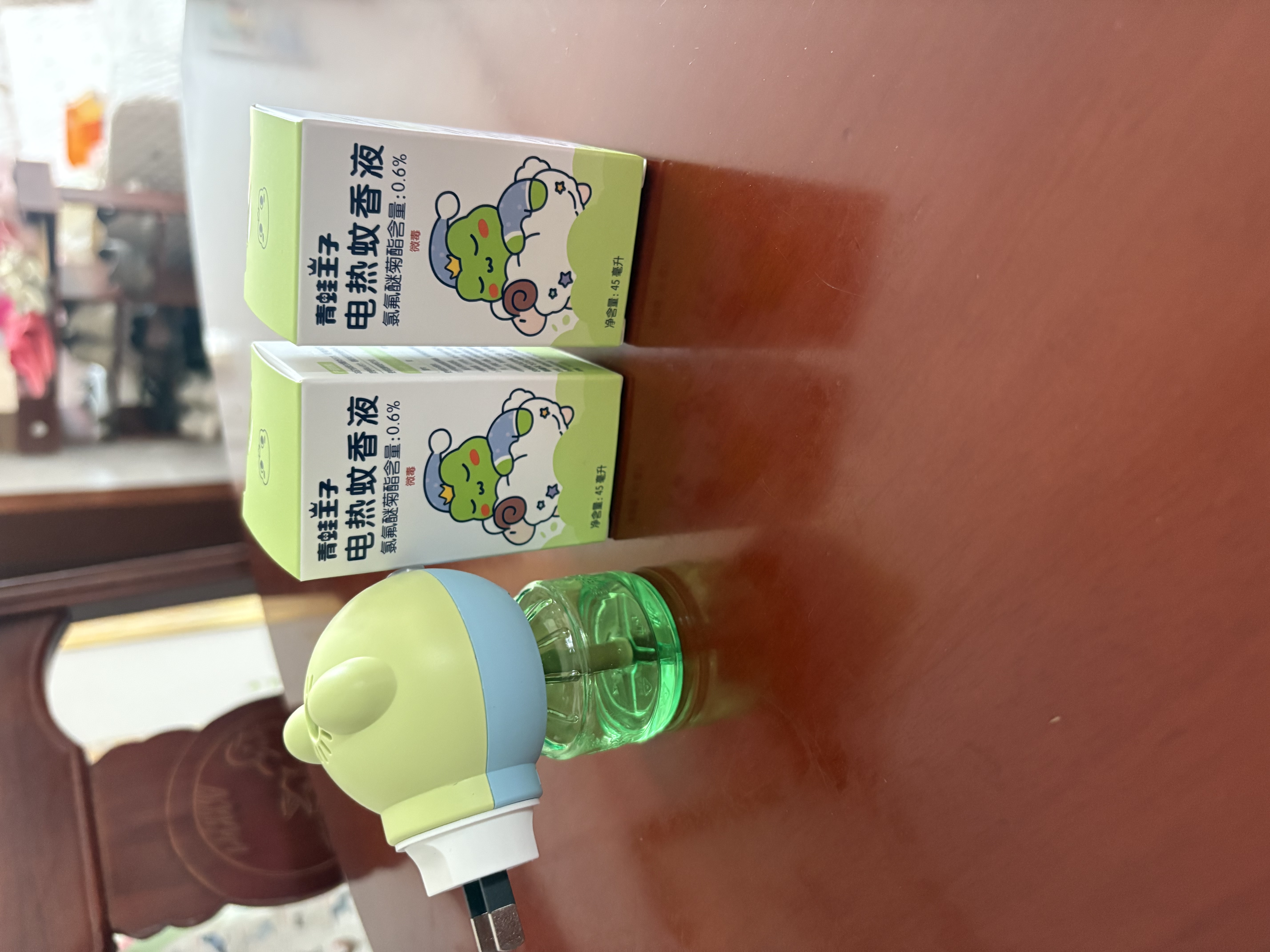 青蛙王子电热蚊香液 室内驱蚊液 进口溶剂 防蚊液2液+1器带童锁定时 实拍图