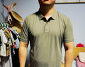 京东京造夏季运动短袖男士t恤polo衫男跑步健身户外速干衣服 灰褐色 2XL 实拍图