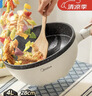 美的（Midea）电炒锅 电煮锅 电蒸锅家用电火锅电热锅多功能4L小电锅煎炒炖煮泡面不沾多用途锅HGE2811C 配蒸片 实拍图