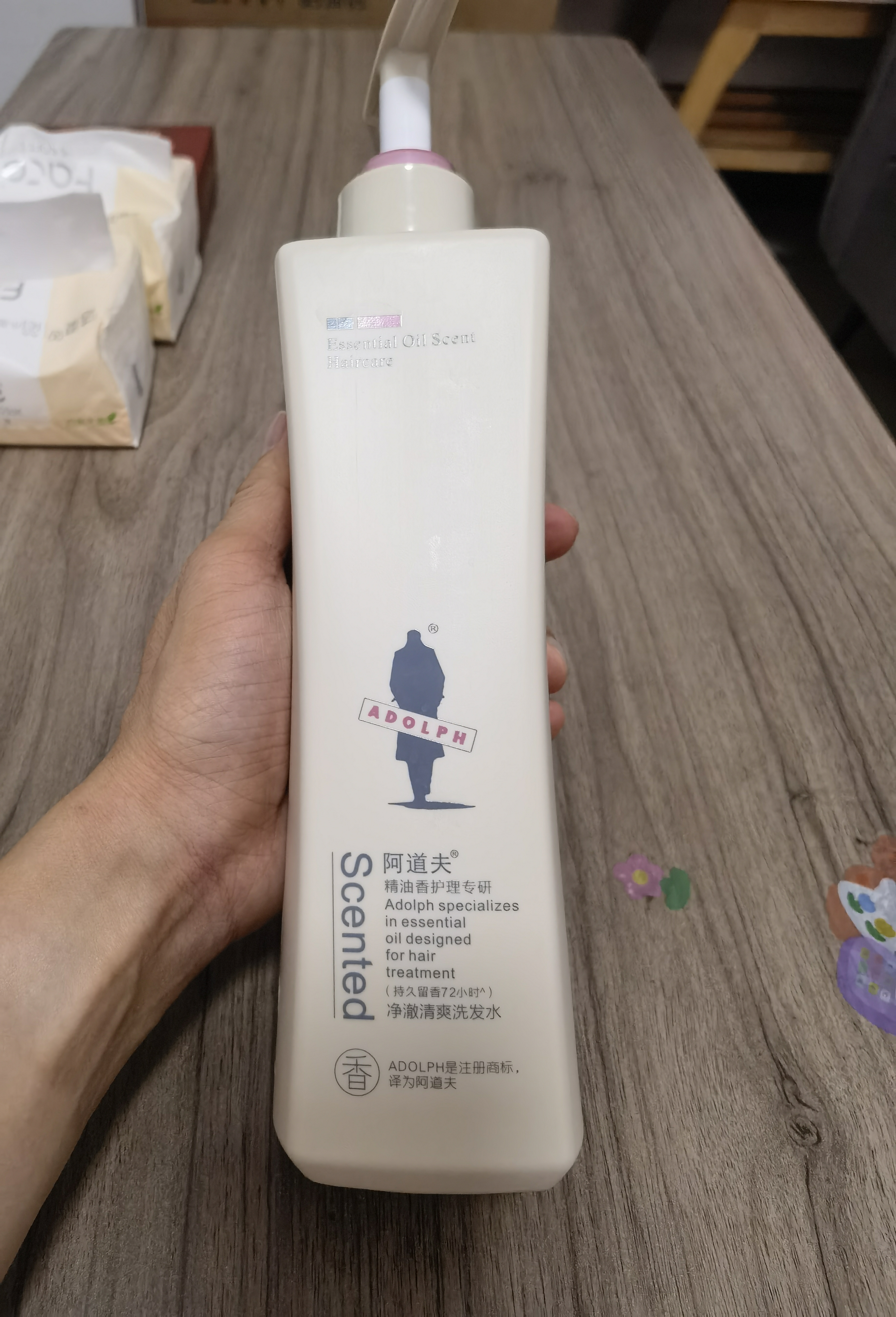 阿道夫净澈清爽洗发水680ml 控油蓬松 精油香氛洗发露洗头膏官方正品 实拍图