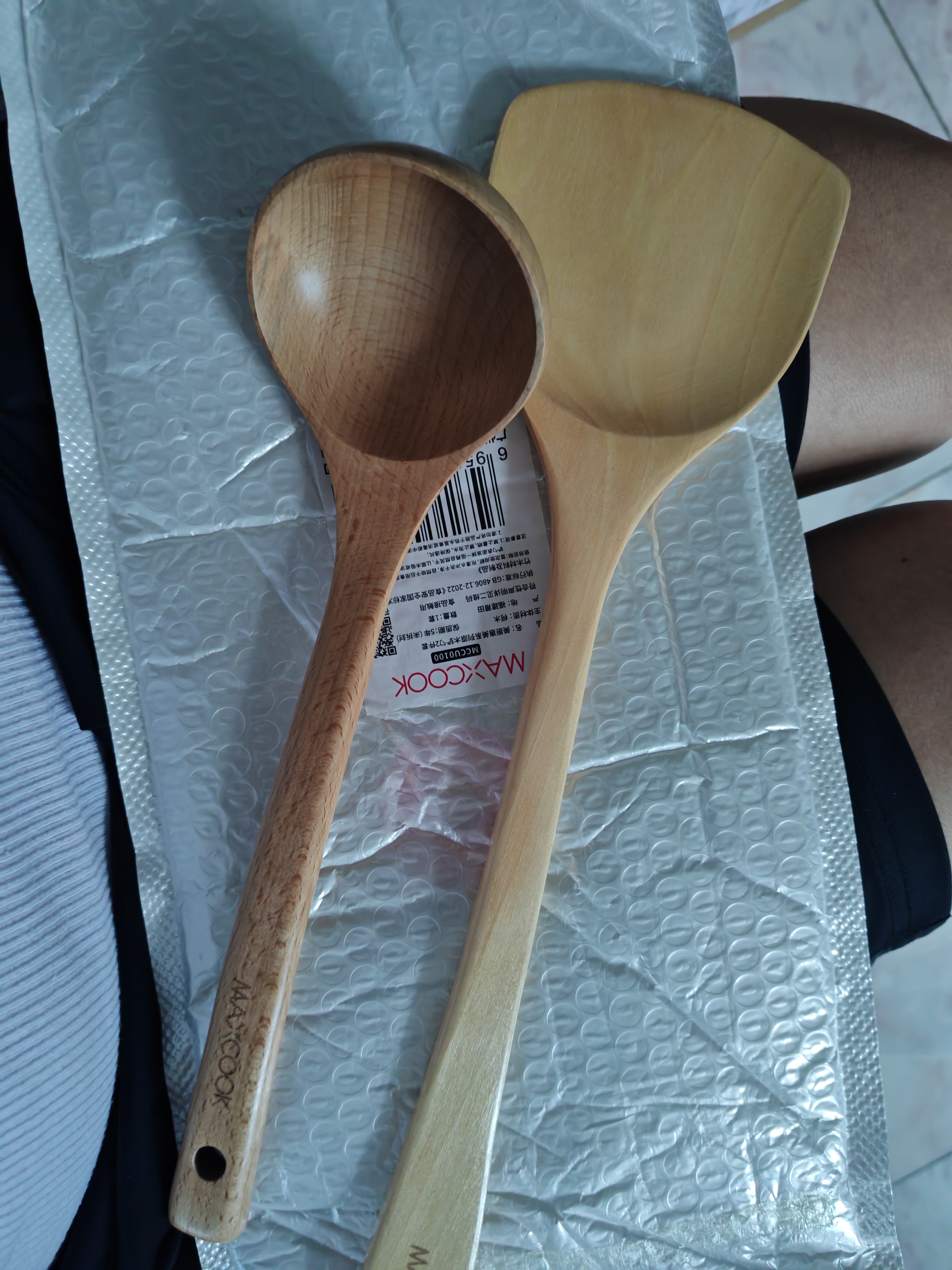 美厨（MAXCOOK）炒铲锅铲木汤勺锅铲 木铲不粘锅铲 铲勺2件套MCCU0100 实拍图