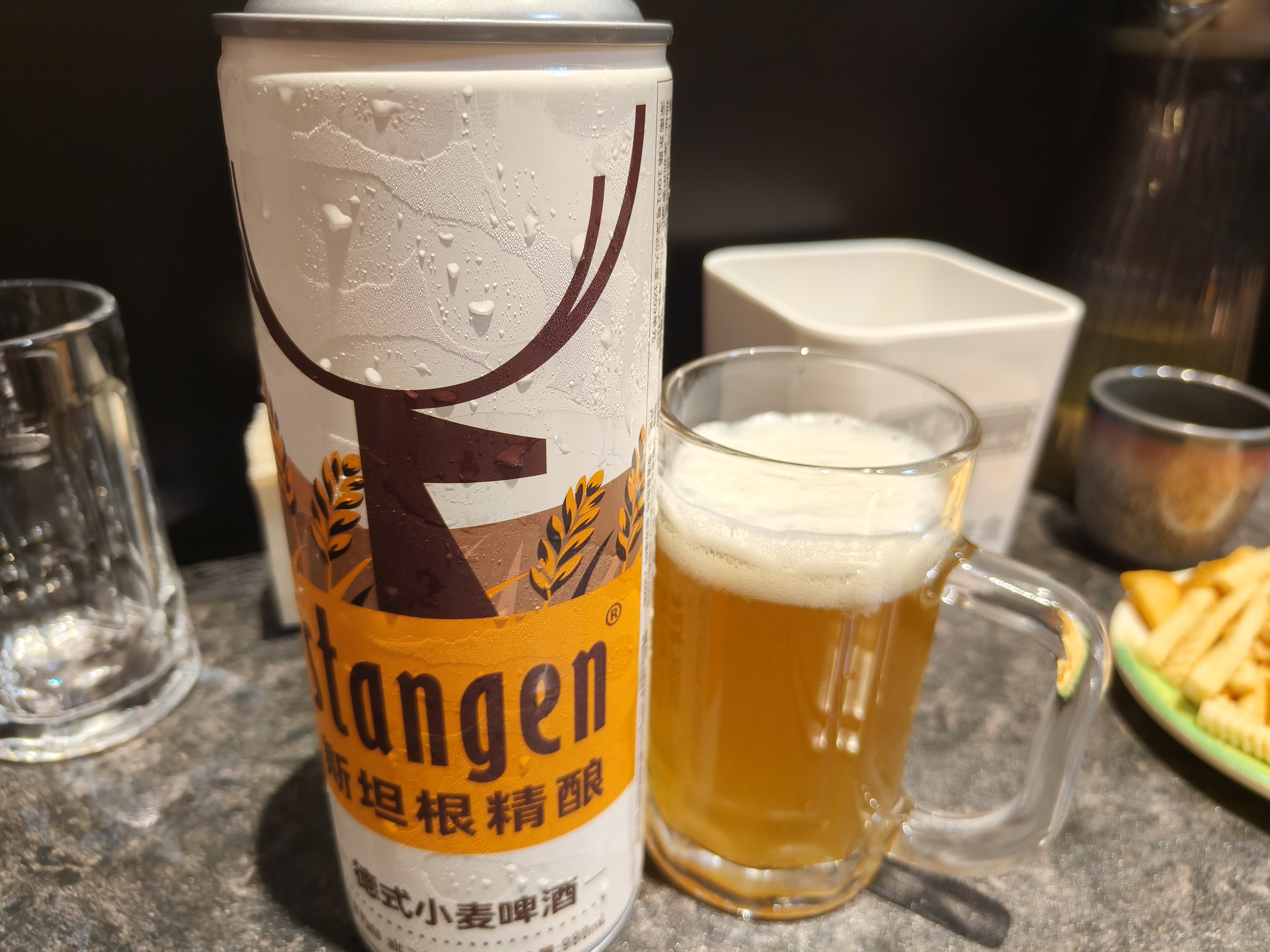 斯坦根（stangen）原浆德式小麦白啤酒 12度 980mL 单罐装大瓶装家庭聚会夏日 实拍图