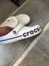 卡骆驰（CROCS）贝雅卡骆班洞洞鞋|205089 白/深蓝-126   39 (240mm)   实拍图