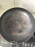 阎铁匠章丘炒锅铁锅 炒菜锅无涂层家用不易粘锅圆底轻便炒勺锻打已开锅 32cm黑锅镜面木把款3-5人D 32cm 圆底炒锅 实拍图