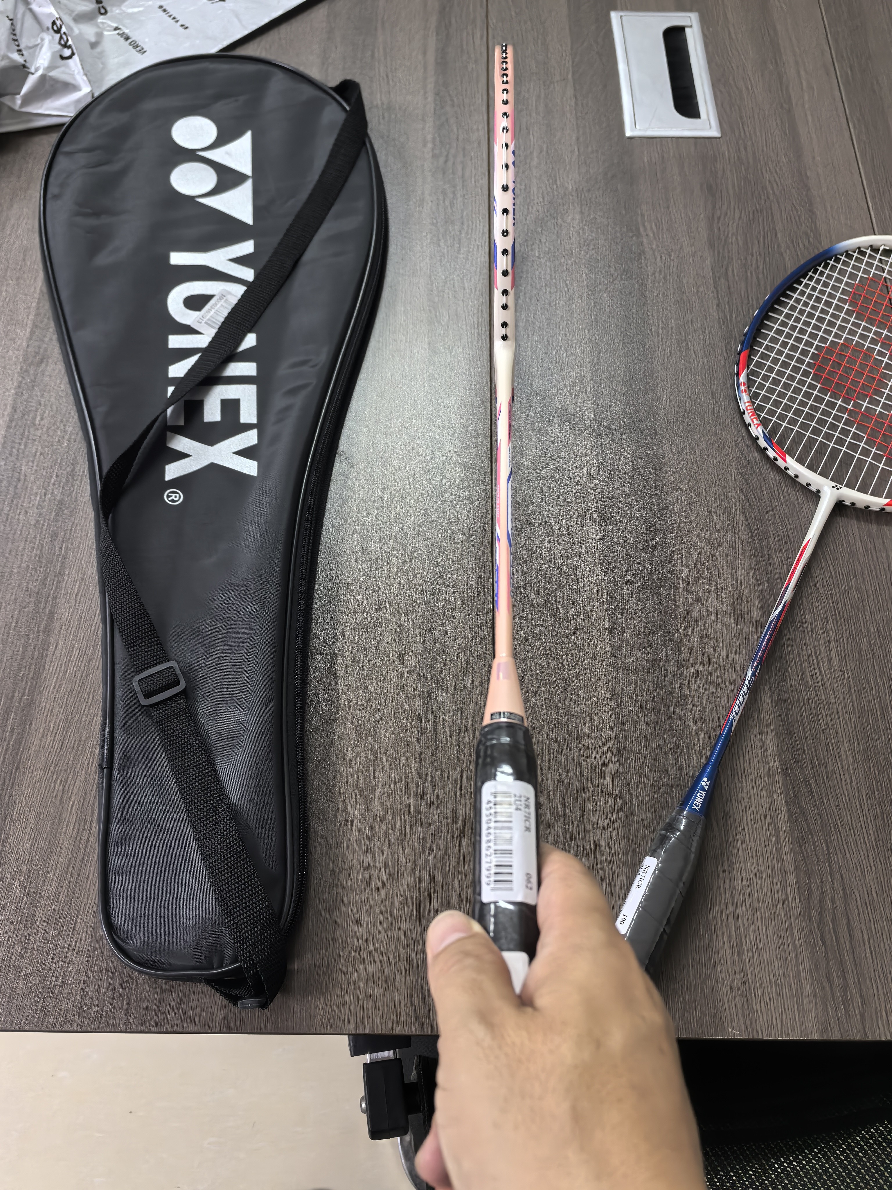 尤尼克斯（YONEX）羽毛球拍对拍碳素中杆比赛训练锐速高弹均衡NR7000I已穿线附手胶 实拍图
