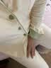 猫人睡衣女士春季纯棉防螨抑菌【带胸垫】小清新翻领开衫家居服杏色L 实拍图
