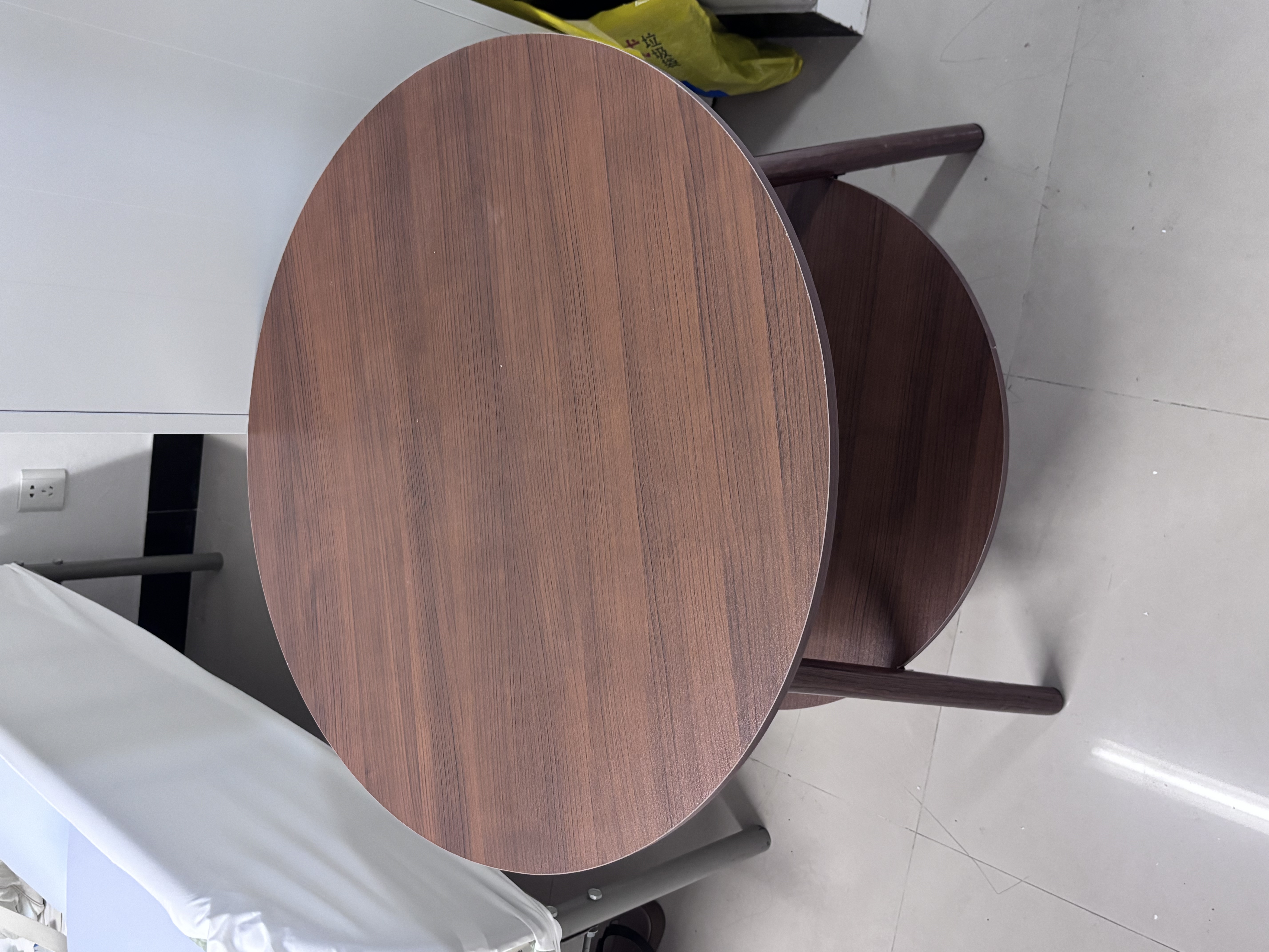 姗姗木艺圆餐桌家用茶几现代简约客厅小桌子小户型双层小圆桌吃饭桌子 实拍图