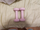 Keep哑铃女士健身家用彩色浸塑环保手铃亚铃全身塑形樱粉1kg*2 实拍图