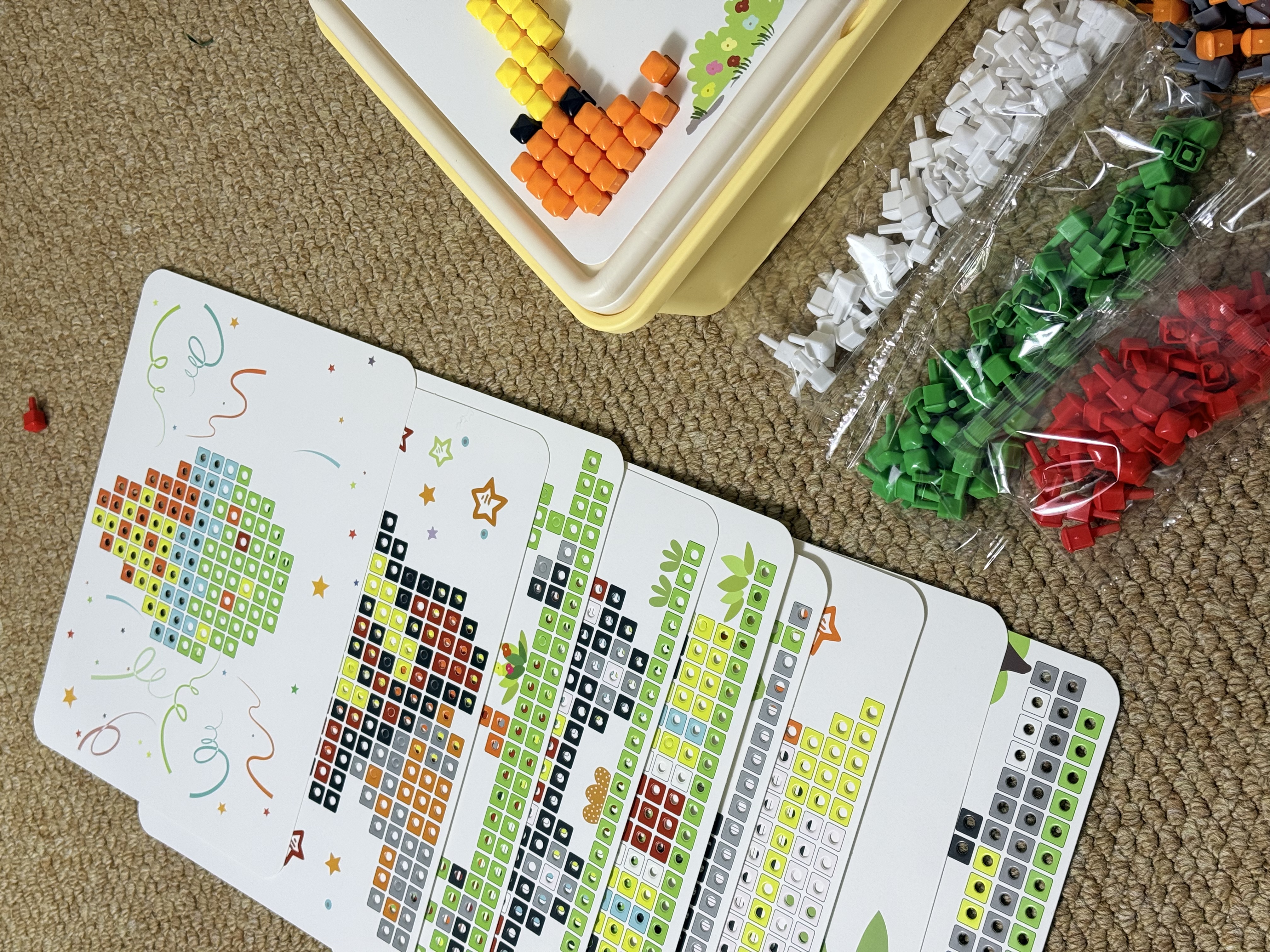 COOKSS立体插插乐蘑菇钉益智玩具1-3岁创意拼图大颗粒DIY拼装专注力训练 实拍图