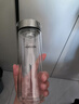 希诺双层玻璃杯男家用商务办公泡茶杯子过滤车载水杯XN-9607 410mL 实拍图