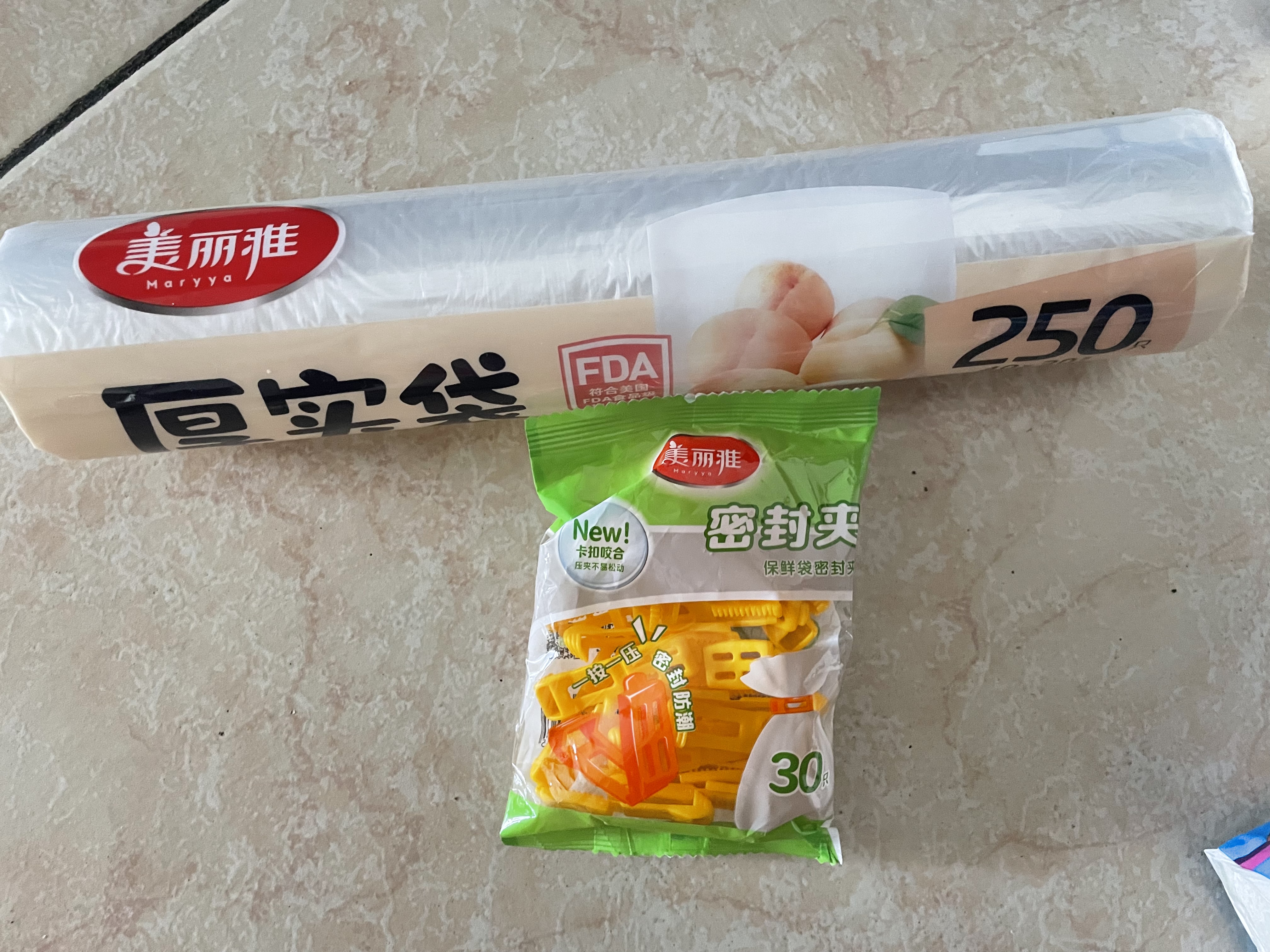 美丽雅保鲜袋密封夹30只装 食品背心塑料袋免打结封口夹 实拍图
