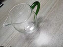 高茗日式公道杯玻璃茶具分茶器带茶漏一体泡茶杯高端公杯茶海茶漏套装 绿把公杯+茶漏400ml 实拍图