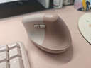 罗技（Logitech）Wave Combo 无线人体工学键鼠套装 垂直鼠标 无线蓝牙鼠标 办公键盘 无线键盘 蓝牙键盘 粉色 实拍图