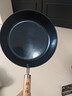 臻三环铁锅平底煎锅烤肉煎锅无涂层不易粘锅小平底锅辅食厨具 烤蓝木把 26cm 实拍图