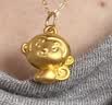 中国黄金（CHINA GOLD）足金生肖猴吊坠男女款小金猴项链本命年转运珠挂坠生日礼物送爱人 【京速达】机智猴吊坠【赠银镀金链】约1.3g 实拍图