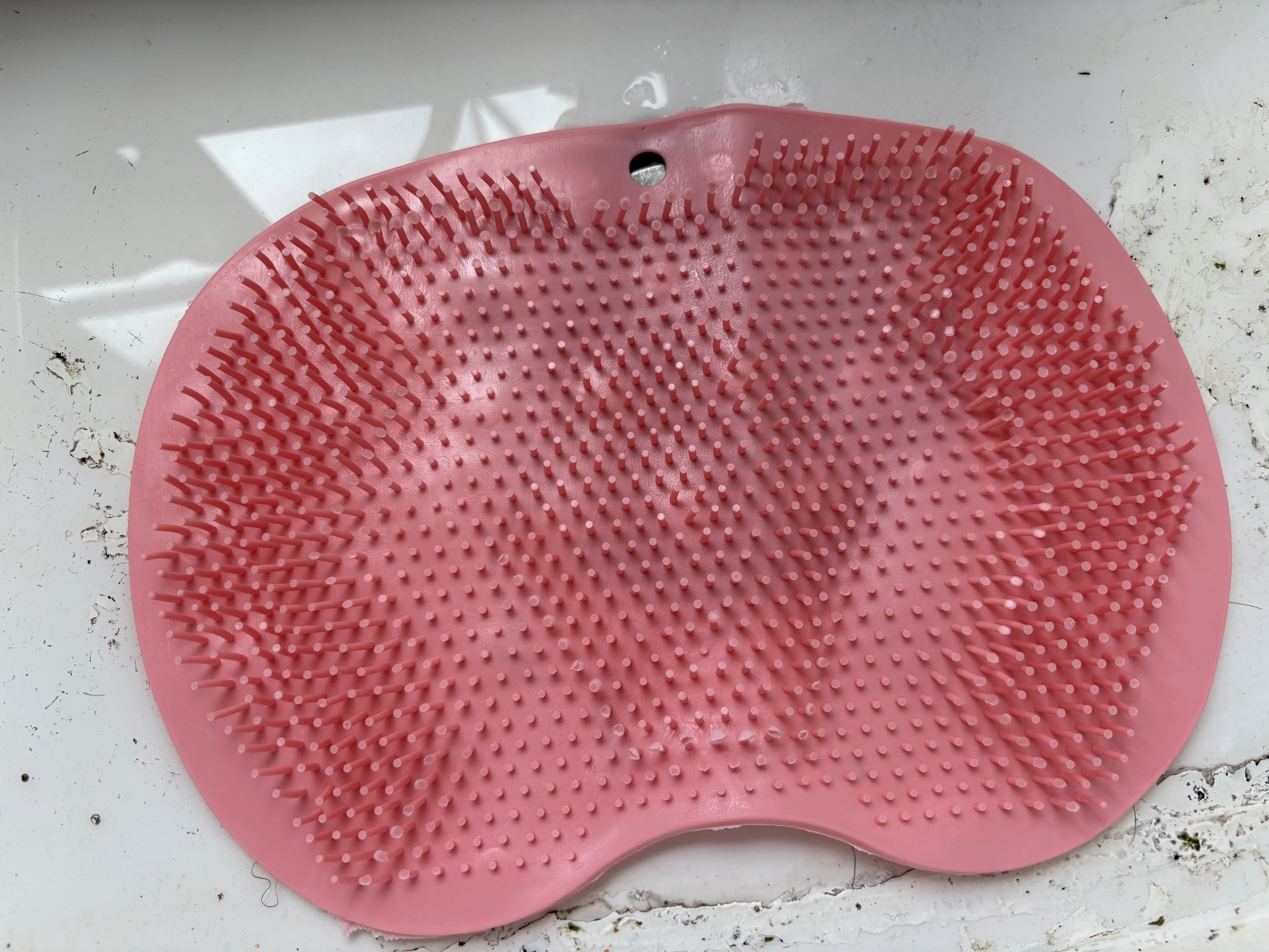 搓脚垫防滑洗脚神器后背懒人搓背垫搓澡吸盘贴墙强力擦背洗澡墙上 粉色【1个装】 实拍图