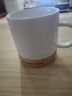 炊大皇马克杯 木底陶瓷杯高颜值办公防滑咖啡杯牛奶杯水杯 白色350ml 实拍图