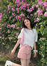 2025夏季纯棉宽松短袖t恤女士正肩重磅短袖上衣简约纯色打底衫 200G纯棉圆短T雾蓝色 2XL 实拍图