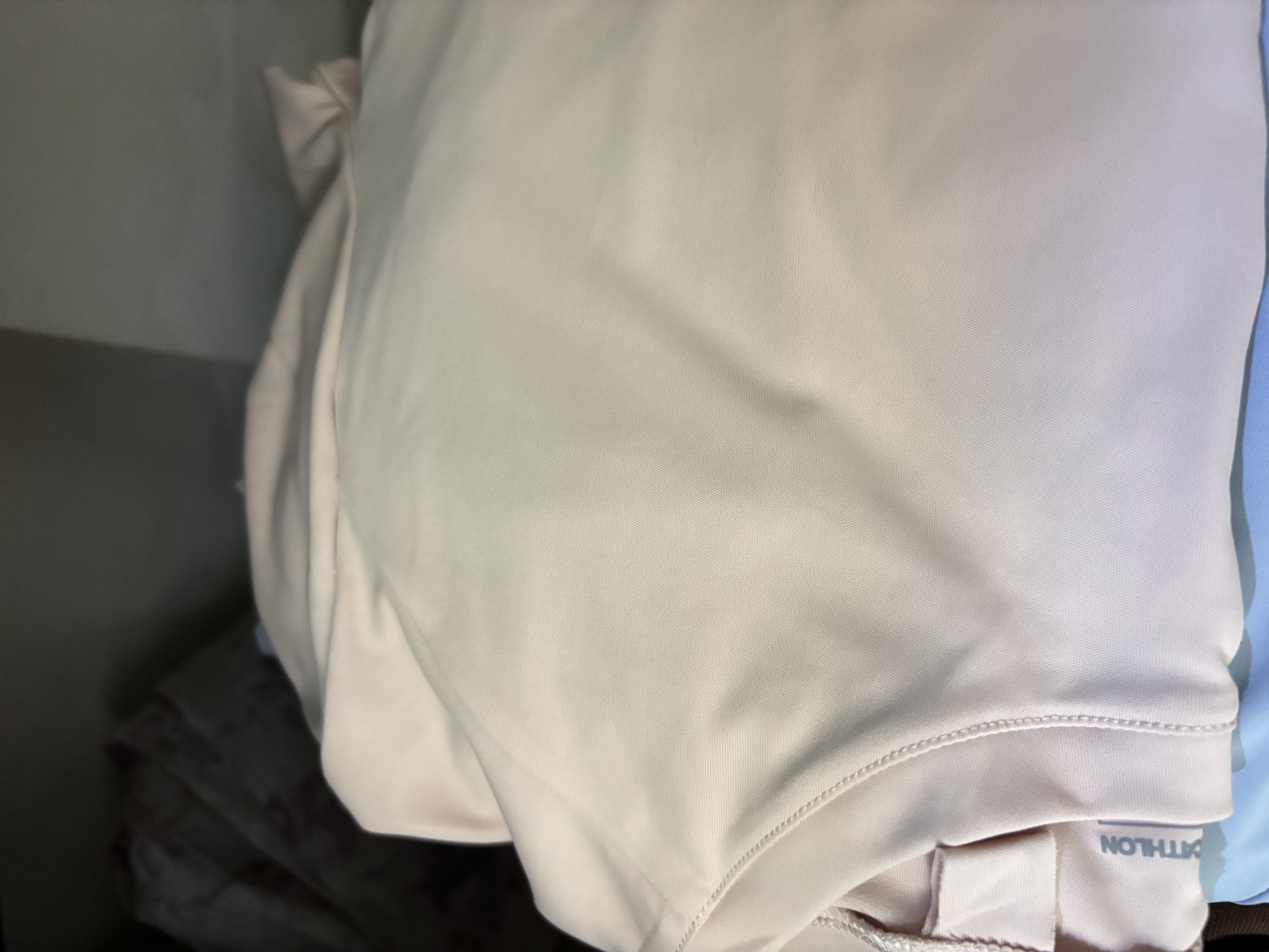 迪卡侬训练防晒打底衣长袖健身跑步运动服T恤上衣RUNW柔雾粉S-4392884 实拍图